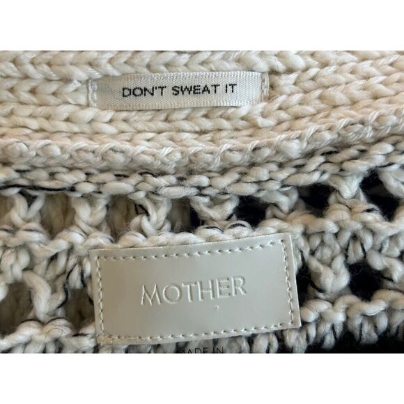 NWT Made in PERU MOTHER The Fringe Cardigan Sweater Alpaca Nylon S - Picture 13 of 13